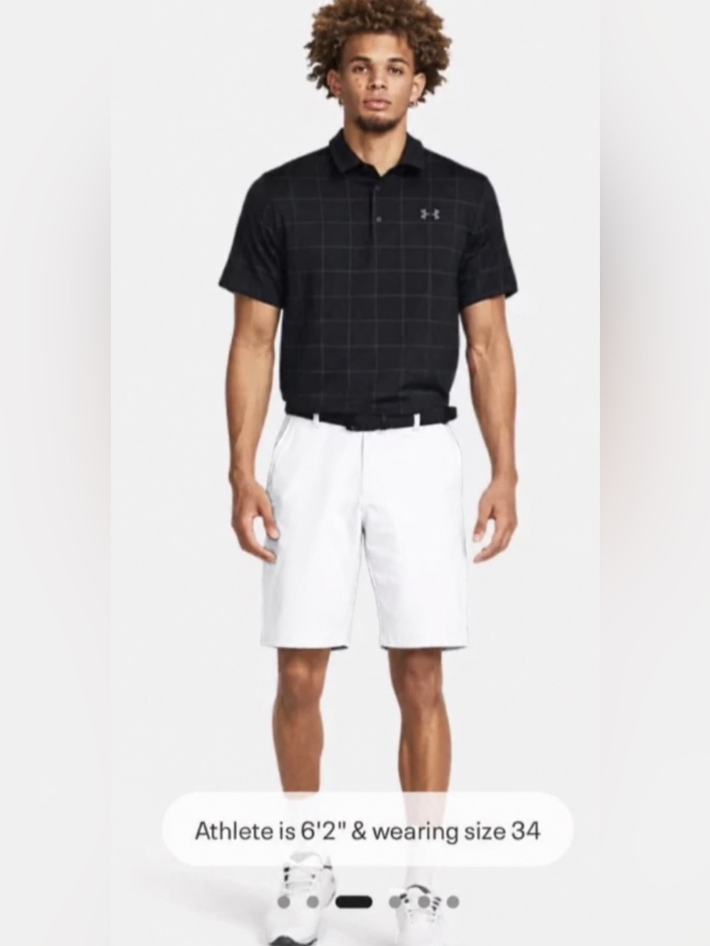Under Armour UA Tech Golf Shorts Mens White 34 10" Inseam Flat Front Stretch NWT